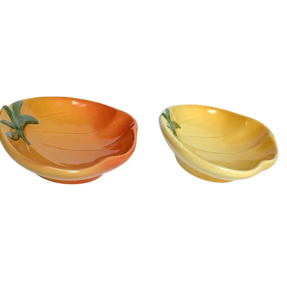 🍅 Williams Sonoma Set of 2 Vintage Heirloom Tomato Appetizer Dip Bowls